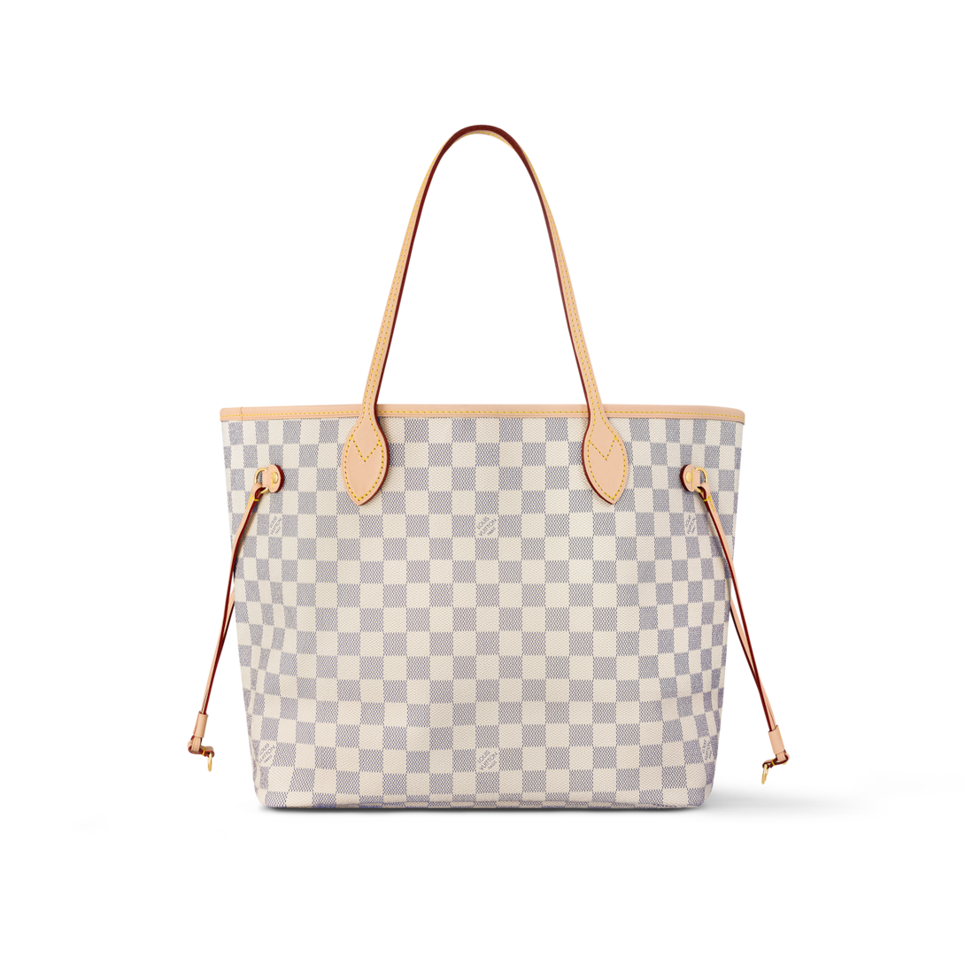 Neverfull MM Damier Azur Medium Size Tote | LOUIS VUITTON ®